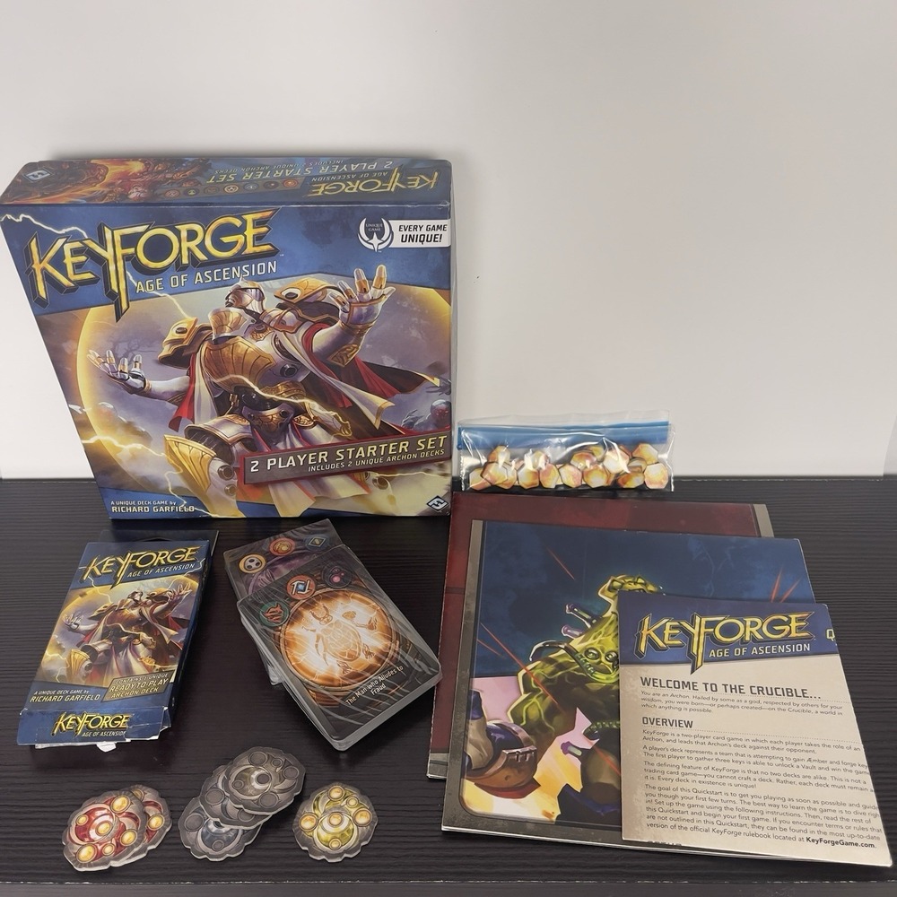 Keyforge Age of Ascension Box, Pieces & 2 Unique‎ Archon Decks Sealed READ!